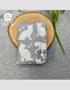 Rangement barrette chat gris