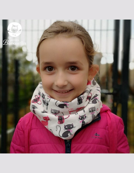 Snood grand enfant Chat gris