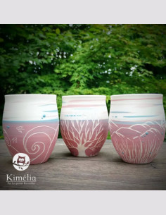 Tasse porcelaine rose