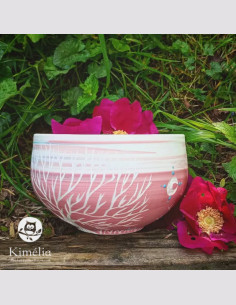 Saladier porcelaine rose
