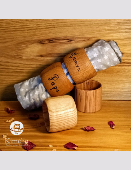 Rond de serviette en bois tourné de Savoie