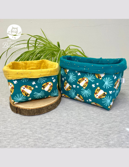 Panière en tissu tigre