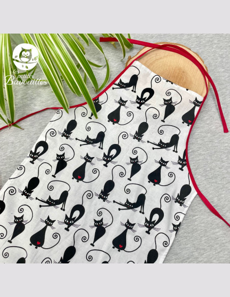 Tablier 5-12 ans black cat