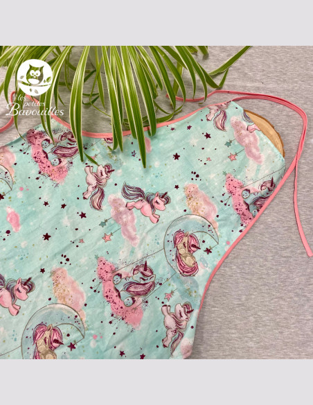 Tablier ado et adulte licorne rose