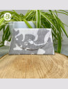 Range savon chat gris