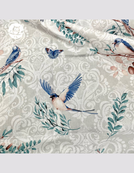 Sac de transport pour tarte, quiche ou dessert fait main hirondelle