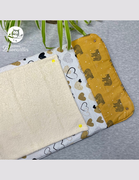 Tapis nomade ours moutarde