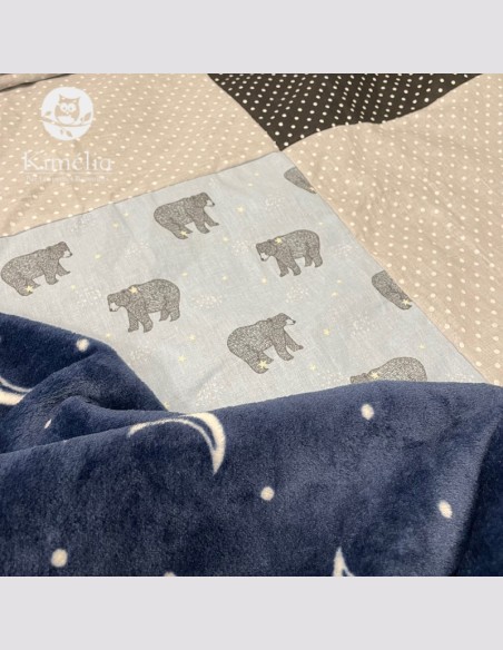 Couverture ours bleu