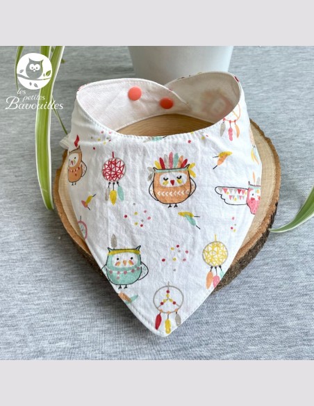 Bavoir bandana imperméable Indian owl