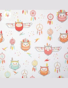 Bavoir bandana imperméable Indian owl 2