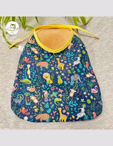 Grand bavoir bébé animaux nuit