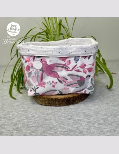 Panière en tissu colibris