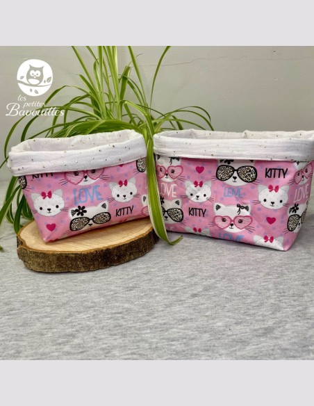 Panière en tissu kitten
