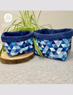 Panière en tissu bleue