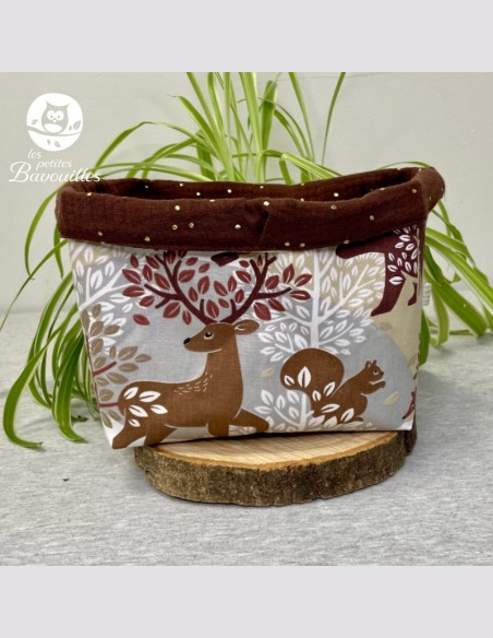 Panière en tissu fall brun