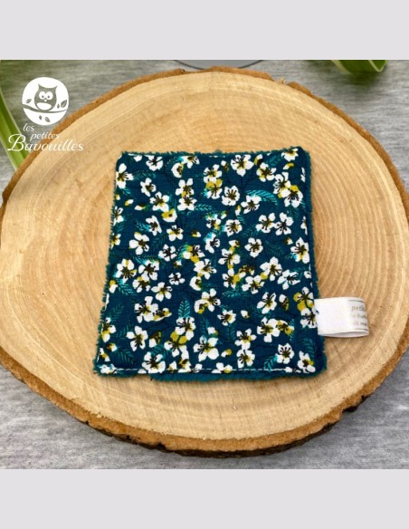 Coton lavable fleur verte