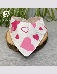 Bavoir bandana imperméable coeur