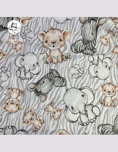 Petit bavoir naissance fait main zoo