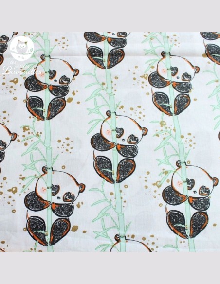 Serviette élastique panda fait main pour enfant