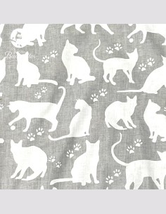 Serviette élastique enfant chat gris – Dès 2ans 2