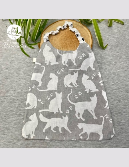 Serviette élastique enfant chat gris – Dès 2ans