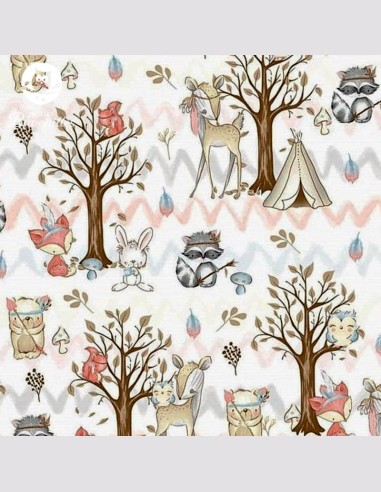 Serviette élastique indien de la foret fait main pour enfant