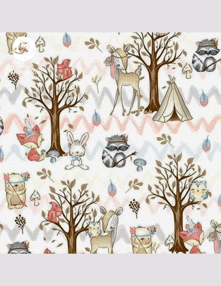 Serviette élastique indien de la foret fait main pour enfant