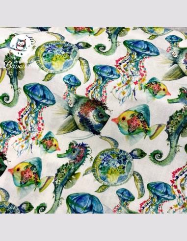 Serviette élastique méduse fait main pour enfant