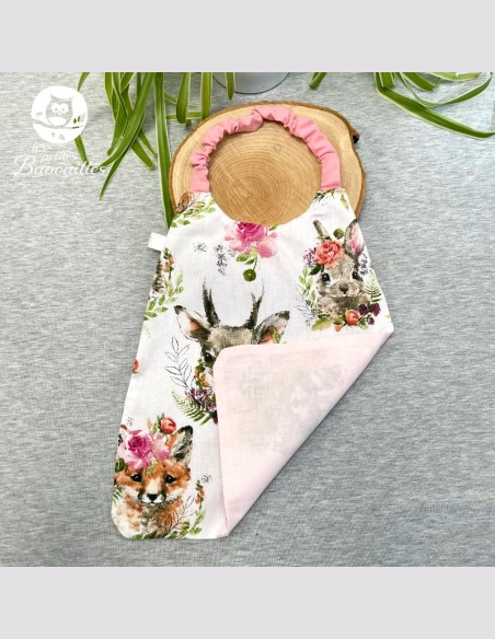Serviette élastique animaux fleuris enfant – Dès 2ans