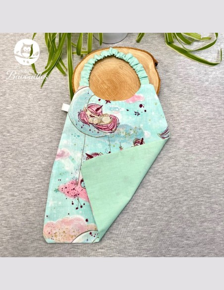 Serviette élastique licorne vert d'eau enfant – Dès 2ans