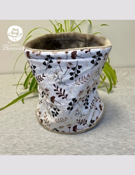 Snood grand enfant fleur brune