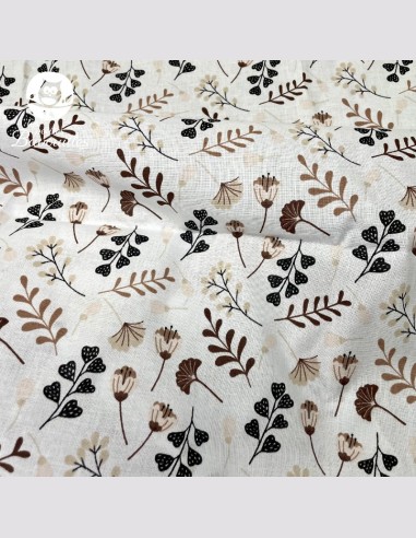 Snood enfant ou tour de cou polaire fleur brune