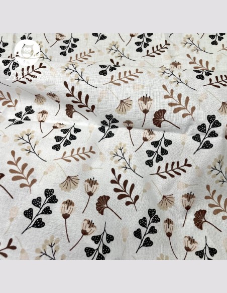 Snood enfant ou tour de cou polaire fleur brune