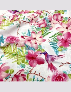 Snood ado adulte colibris rose 2