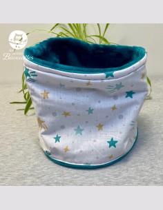 Snood ado adulte étoile turquoise