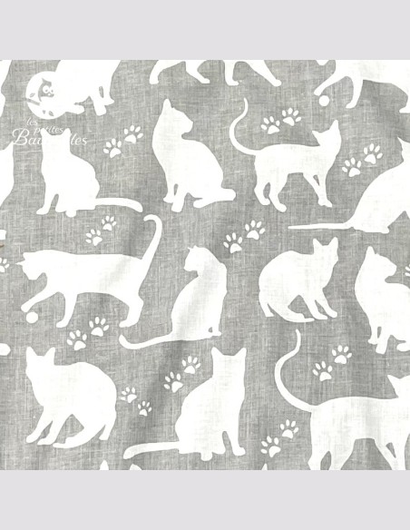 Essuie-tout lavable made in France et réutilisable chat gris