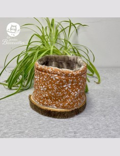 Snood bébé fleuri marron