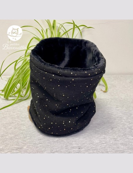 Snood grand enfant double gaze noire