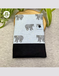 Protège carnet de santé ours bleu