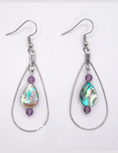 Boucles d'oreilles d'abalone