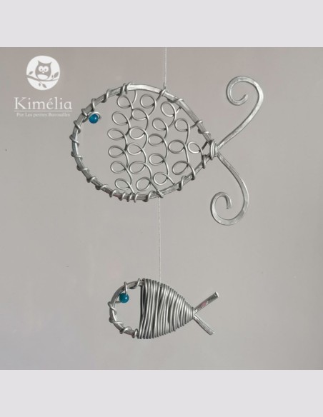 Guirlande de poisson avec pierre naturelle