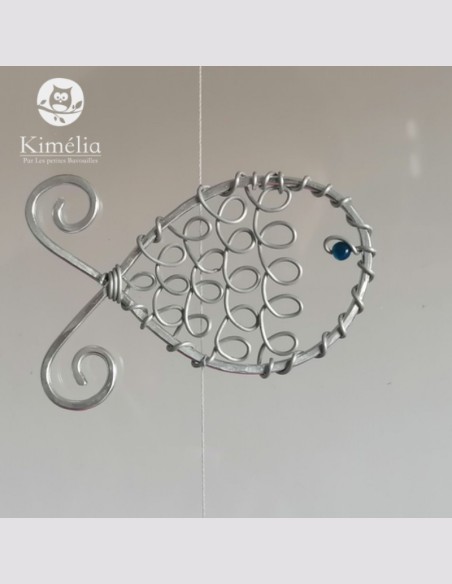 Guirlande de poisson avec pierre naturelle