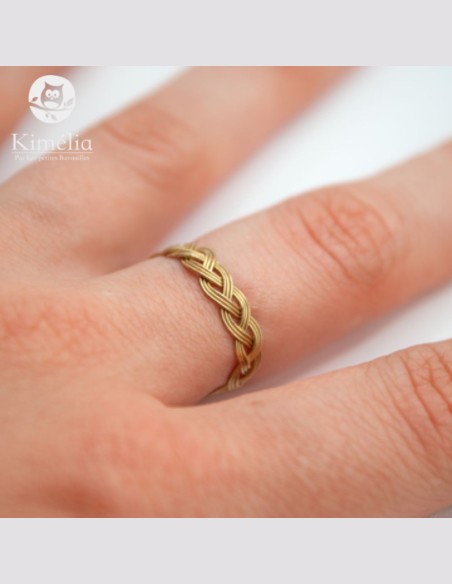 Bague elfique dorée