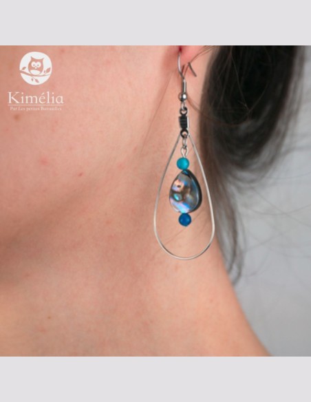 Boucles d'oreilles d'abalone