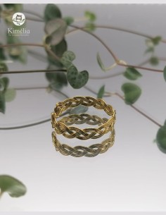 Bague elfique dorée 2