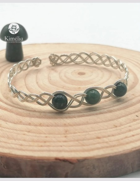 Bracelet elfique mini pierre naturelle