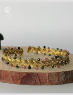 Bracelet elfique mini pierre naturelle 2