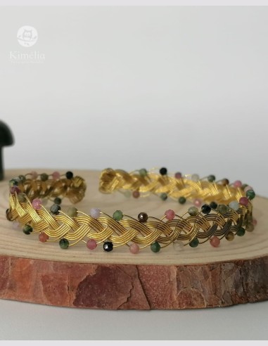 Bracelet elfique mini pierre naturelle
