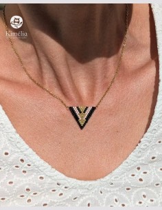 Collier triangle bohème