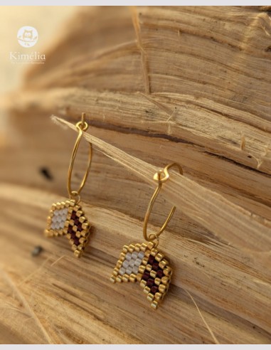 Boucles d'oreilles créoles géométriques